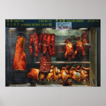 Food - Roast meat for sale Poster