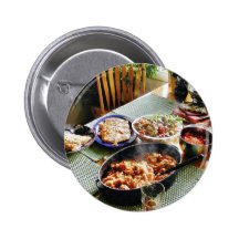Food Salmon Pinback Button