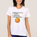 Food Shelter Basketball T-shirt