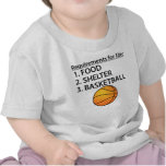 Food Shelter Basketball T-shirts