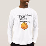 Food Shelter Basketball Tshirts