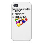 Food Shelter Billiards iPhone 4 Cases