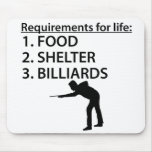Food Shelter Billiards Mouse Pads