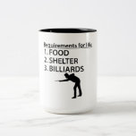 Food Shelter Billiards Mug
