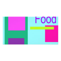 Food Sky Blue Photo Card