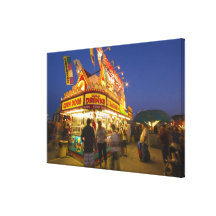 Food stand at the Northwest Montana Fair in Stretched Canvas Prints