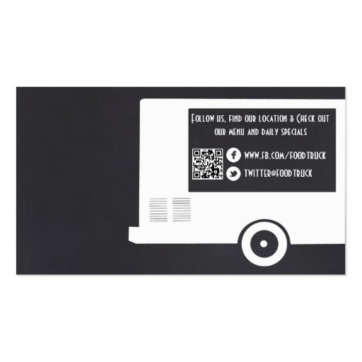 Food Truck Business Card Template (back side)