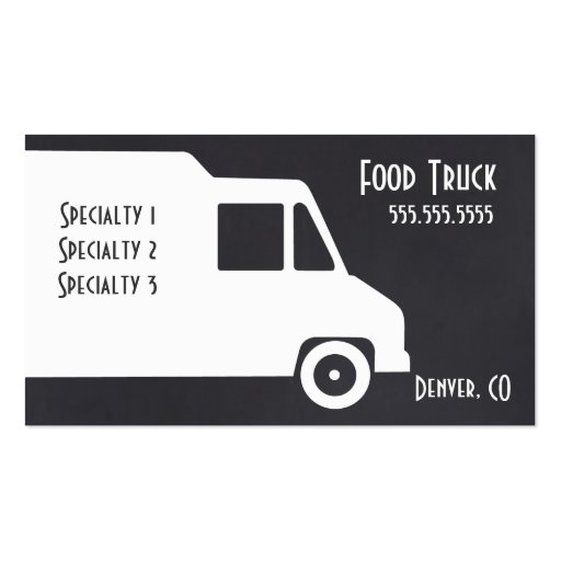 Food Truck Business Card Template (front side)