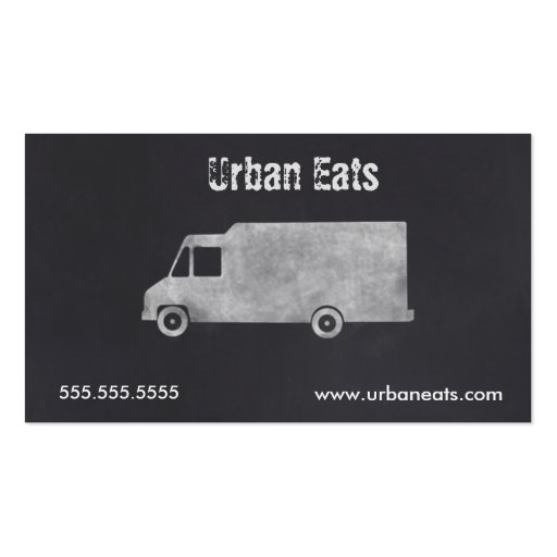 Food Truck Chalkboard Business Card Template Zazzle