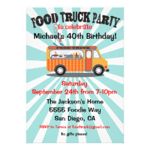 Food Truck Party Invitations