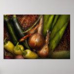 Food - Vegetables - Greens and Onions Poster