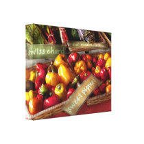 Food - Vegetables - Sweet peppers for sale canvas prints