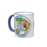 Food wheel - blue mug