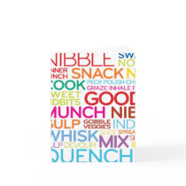 Food Words, note card