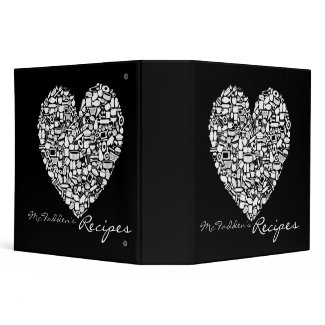 Foodies Personalized Name Recipe Clippings Binder binder