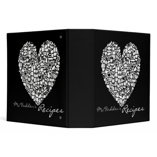 Foodies Personalized Name Recipe Clippings Binder binder