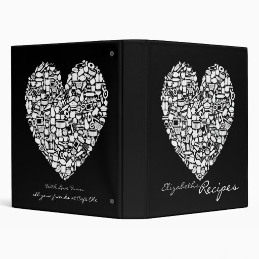 Foodies Personalized Name Recipe Clippings Binder