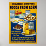 Foods From Corn ~ Vintage WW1 posters