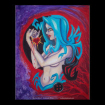 Fools Blood love pin up fantasy Art Poster