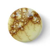 Fools Gold - Fractal Art Pinback Buttons
