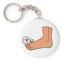 Foot-2 Broken Toe Key Chains