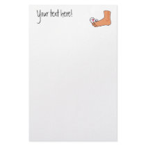 Foot-2 Broken Toe Custom Stationery