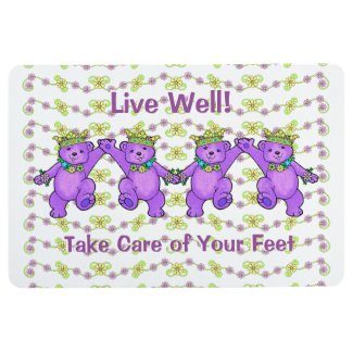 Foot Care Cheerful Purple Dancing Princess Bears