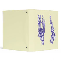Foot Front & Side Blue Vinyl Binder