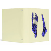 Foot Front & Side Glowing Blue Vinyl Binders