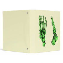 Foot Front & Side Glowing Green Binder
