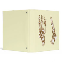 Foot Front & Side Sepia Vinyl Binders