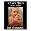 Foot in Mouth Funny  Poster posters