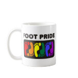 Foot Pride Rainbow Footprints mugs