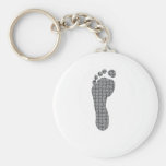 Foot Print Block Key Chains