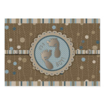 Foot Prints Boy Thank You Note Business Card Templates