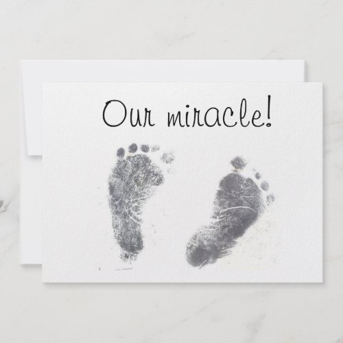 Foot prints custom announcement