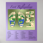 Foot Reflexology chart Posters