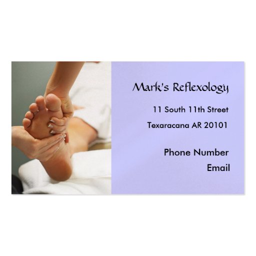Foot Reflexology Photo business card