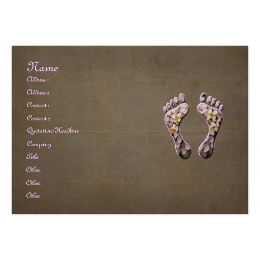foot spa business card template (back side)