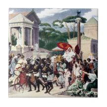 Foot Traffic on the Appian Way Ceramic Tile