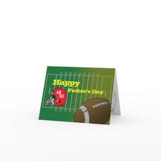 Football #1 Dad Happy Father's Day Card card