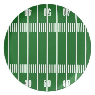 Football 50 Yard Line Plate plate