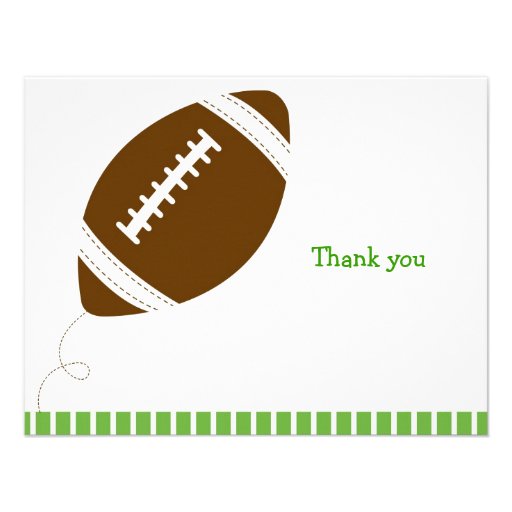 Football All Star Flat Thank You Note Cards