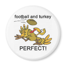 Football and Turkey PERFECT! magnets by sportydesigns Football and Turkey PERFECT! magnets