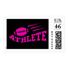 Football athlete design - pink print stamp