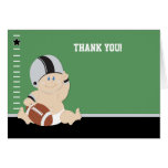 Football Baby (Black/Gray) Thank you Notes Card