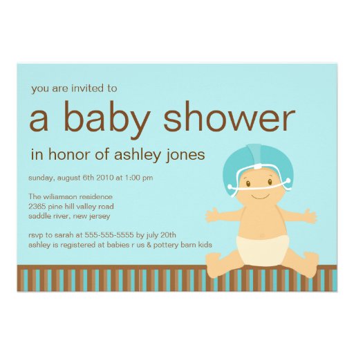 Football Baby Boy Baby Shower Invitation