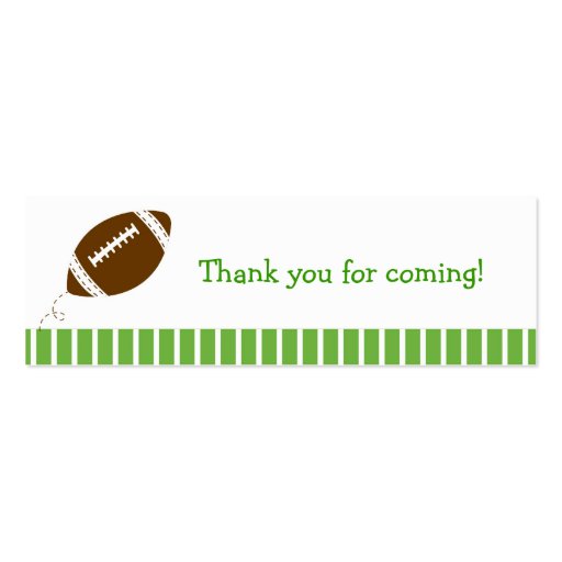 Football Baby Boy Goodie Bag Tags Gift Tags Business Card (front side)