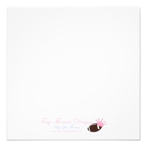 Football Baby Shower!, Our linebacke... Custom Announcement