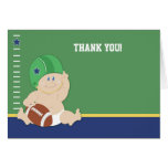 Football Baby Sports theme Folded Thank you notes Cards